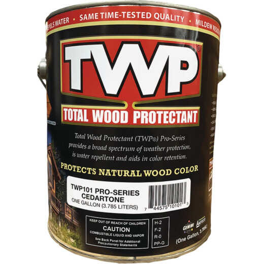 TWP100 Pro Series Semi-Transparent Wood Protectant Deck Stain, Cedartone, 1 Gal.