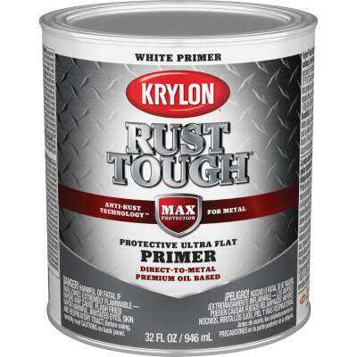 Krylon Rust Tough Primer, White, 1 Qt.